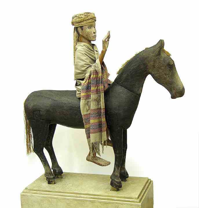 14: Wood Ancestor Figure (Tau-Tau) Riding a Horse