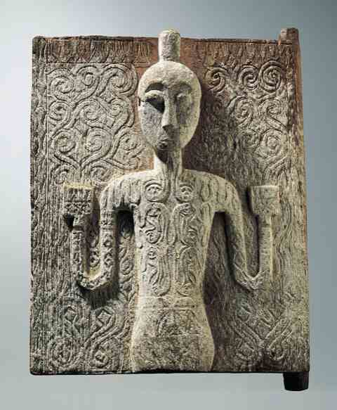 8: Wood Shrine Door with Human Motif